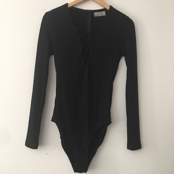 LF Tops - LF RUMOR BOUTIQUE Long Sleeved Ribbed Bodysuit